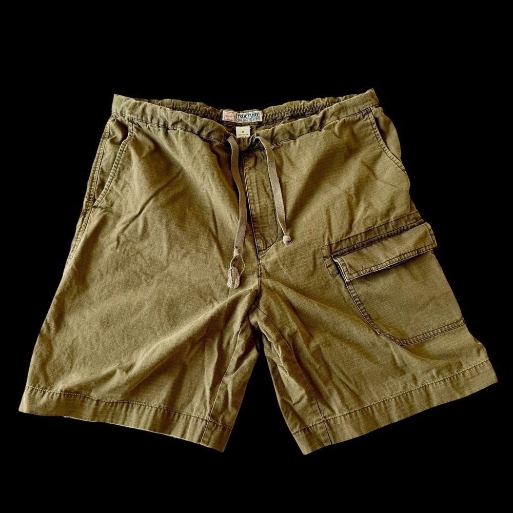 Structure‎ Vintage Mens Cargo Shorts Olive Green Utility Gorpcore Size Medium